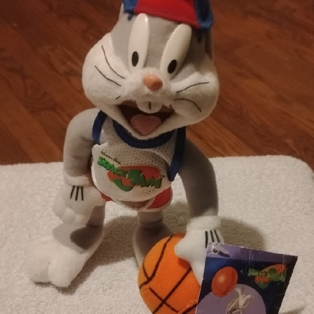Warner Bros. Bugs Bunny Stuffed Toy with Basketball - Gray and Orange